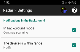 Enable scanning in the background