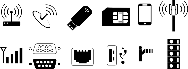 Vista previa de los iconos de telecomunicaciones